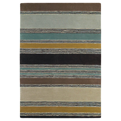 Harlequin Embroidered Stripped Rug Fennel